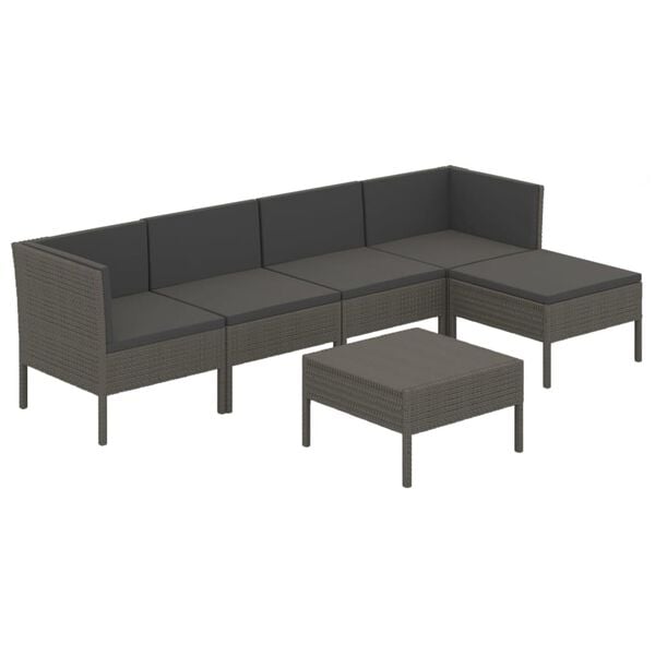 vidaXL Garden Lounge Set Grey