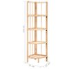vidaXL Corner Shelf Beige Solid cedar wood 10.6 x 10.6 x 43.3 in
