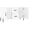 vidaXL Sideboard White Engineered wood, Metal Medium Sideboard