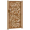 vidaXL Garden Gate 39.4x68.9" Weathering Steel Flame Design