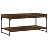 vidaXL Coffee Table Smoked Oak Engineered wood, Iron Medium Coffee Table