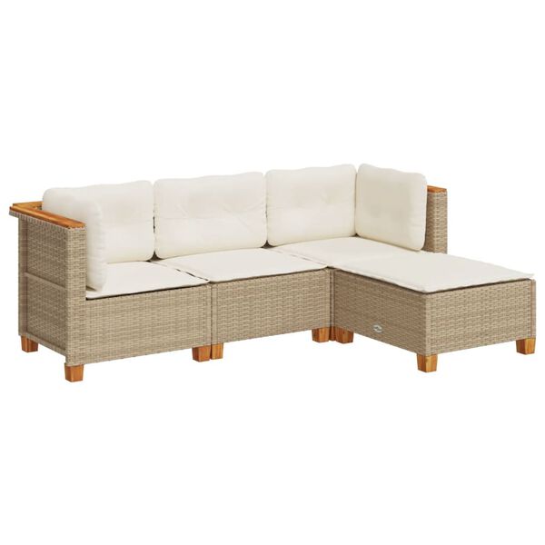 vidaXL Garden Sofa Set Beige