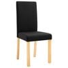 vidaXL Dining Chair Set of 6 Black Fabric Standard Ergonomic