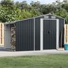 vidaXL Garden Shed Anthracite Galvanized steel, Polypropylene Large