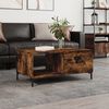 vidaXL Coffee Table Smoked oak Made from engineered wood and iron
