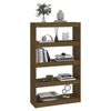 vidaXL Book Cabinet Honey brown Solid pine wood Medium Book Cabinet
