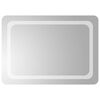vidaXL Led Bathroom Mirror Transparent Glass Medium Bathroom Mirror