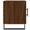 vidaXL Bedside Cabinet Brown Oak Engineered Wood, Iron Standard