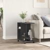 vidaXL Side Table Black Engineered wood 19.7 x 11.8 x 21.7 in Wheely