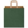 vidaXL Paper Bags 250 pcs with Handles Green 26x17x25 cm