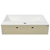 vidaXL Basin with Faucet Hole Ceramic White 23.8"x16.7"x5.7"