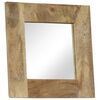 vidaXL Mirror Natural Wood Solid mango wood frame, Glass 19.7x19.7 in