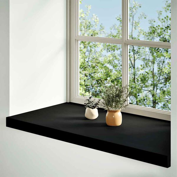 vidaXL Window Sills 2 pcs Dark Brown 35.4x15.7x0.8" Solid Wood Oak