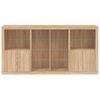 vidaXL Sideboard Sonoma Oak Engineered wood, Glass Large Sideboard