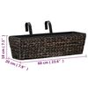 vidaXL Garden Planter Set of 2 Brown Water hyacinth, steel