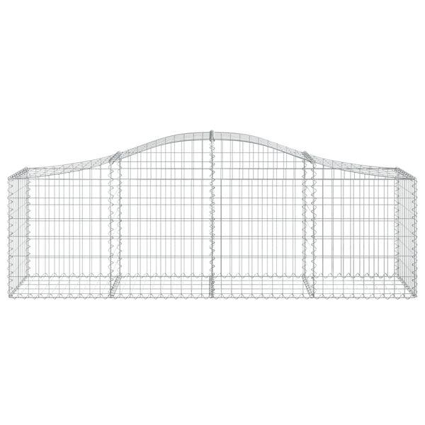 vidaXL Gabion Basket Set of 15 Silver Galvanized Iron Large