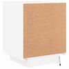 vidaXL Bedside Cabinet White Engineered wood Medium Bedside Cabinet