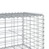 vidaXL Gabion Basket Silver Galvanized iron wires Large