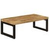 vidaXL Coffee Table Natural Mango Wood Finish Solid Mango Wood and Steel