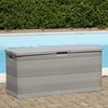 vidaXL Outdoor Storage Box Light Grey Polypropylene 46.1x17.7x22.0 in