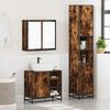 vidaXL Bathroom Furniture Set Smoked Oak Engineered wood, metal, glass