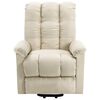 vidaXL Power Lift Chair Cream Polyester, Plywood, Iron Standard
