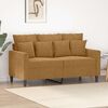 vidaXL 2-seater Sofa Brown Velvet (100% polyester), metal, textilene