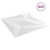 vidaXL Wall Panels 24 pcs White 19.7"x19.7" XPS 64.6 ft² Star