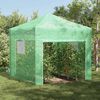 vidaXL Greenhouse Folding Green 114.17 x 114.17 x 124.02 in Iron