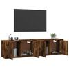 vidaXL Wall-mounted TV Cabinet Set of 2 Smoked Oak Engineered wood