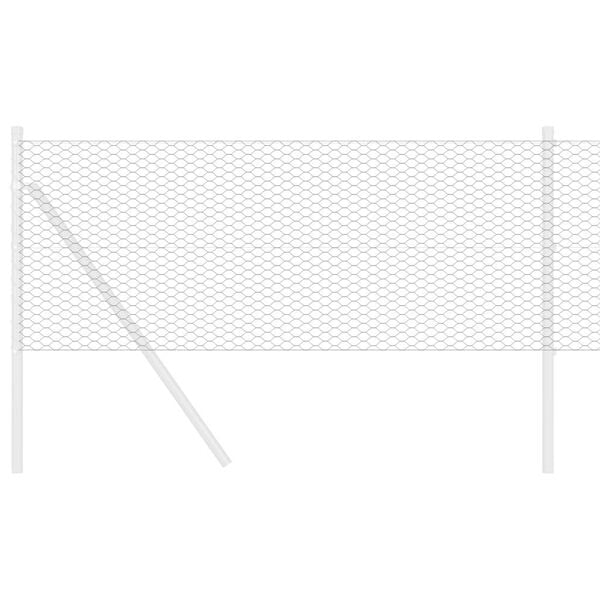 vidaXL Hexagon Fence Gray 2.6'x 82'Steel