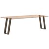 vidaXL Console Table Legs U-Shaped 2 pcs Natural Steel 11.0x(28.3-28.7)" Steel