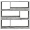 vidaXL Book Cabinet Concrete Grey Engineered wood Medium Book Cabinet