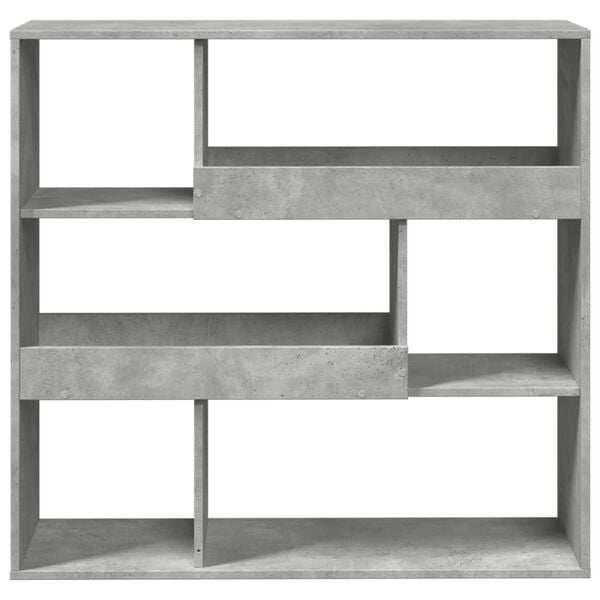 vidaXL Book Cabinet Concrete Grey Engineered wood Medium Book Cabinet