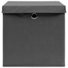 vidaXL Storage Box Set of 10 Gray Non-woven fabric (100% polyester)