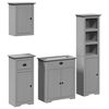 vidaXL Bathroom Furniture Set Gray Solid pinewood and engineered wood