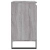 vidaXL Bathroom Cabinet Gray Sonoma Engineered Wood, Iron Medium Storage
