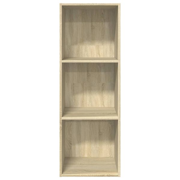 vidaXL Bookcase Sonoma Oak Engineered Wood Medium Bookcase Rectangular