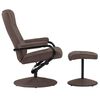 vidaXL Recliner Brown Faux Suede Leather Standard Recliner Size Swivel