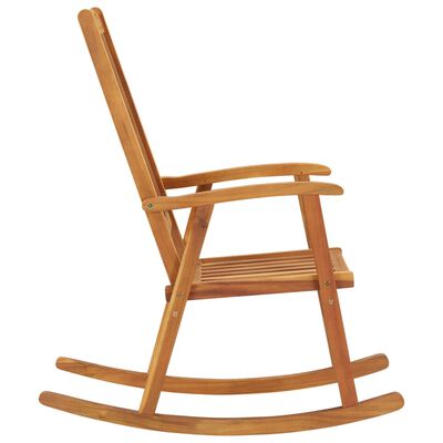 3064187 vidaXL Rocking Chair with Cushions Solid Acacia Wood (311844+47540)