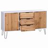 vidaXL Sideboard New York 51.42 x 16.93 x 28.98 in Solid pine wood