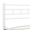 vidaXL Bed Frame White Metal, Plywood Super King Classic/Traditional