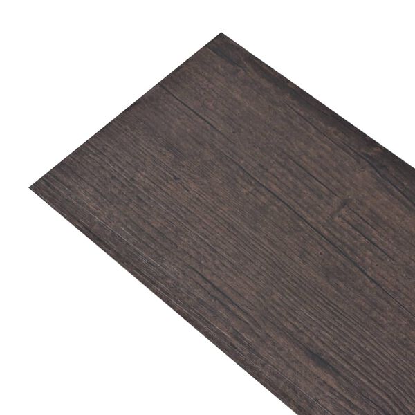 vidaXL Self-adhesive PVC Flooring Planks 54 ft² 0.08" Dark Brown