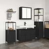 vidaXL Bathroom Furniture Set 3 pcs Black Oak Engineered Wood