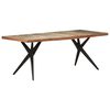 vidaXL Dining Table Mixed Color Solid Reclaimed Wood Large Industrial