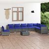 vidaXL Garden Lounge Set Grey and Dark Blue