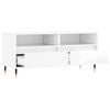 vidaXL TV Cabinet High gloss white Engineered wood, iron