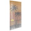 vidaXL Insect Door Curtain Palm Tree Print 35.4"x86.6" Bamboo