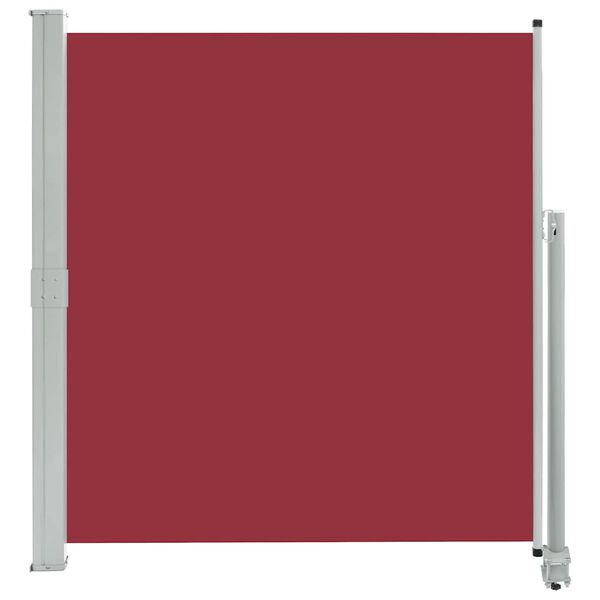 vidaXL Side Awning Red Polyester, Powder-Coated Iron 55.1 x 118.1 in