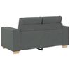 vidaXL Loveseat Sofa Dark Gray Polyester, Plywood, Steel, Plastic 2-seater